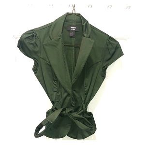 Olive green blazer top